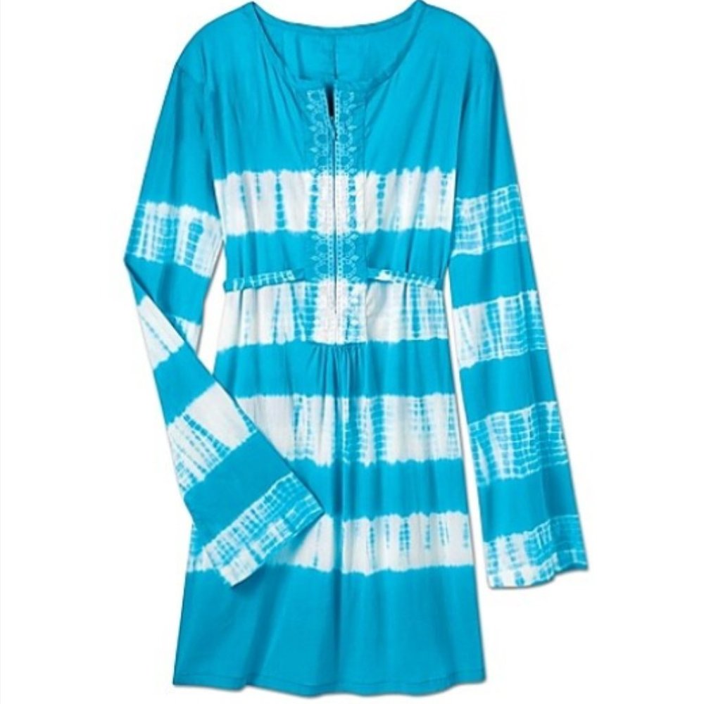 Athleta Jazzy Jam Voile Stretch Cotton Kaftan Top